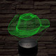 Cowboy kalap  7 színű 3D led lámpa