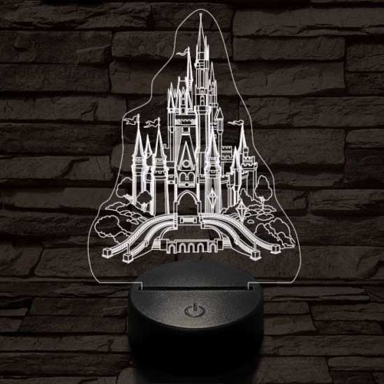 Kastély 7 színű 3D led lámpa