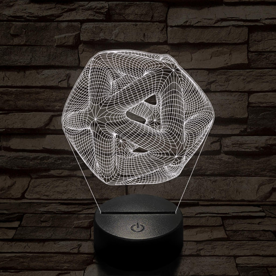 Nonfiguratív labda 7 színű 3D led lámpa