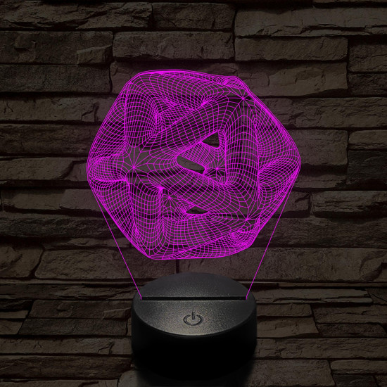 Nonfiguratív labda 7 színű 3D led lámpa
