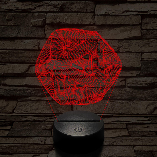 Nonfiguratív labda 7 színű 3D led lámpa