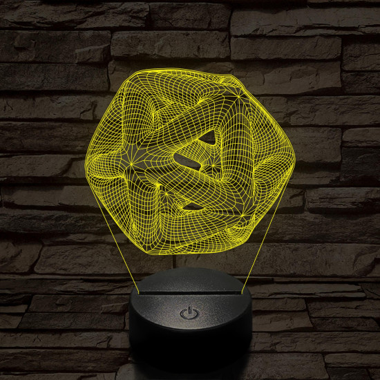 Nonfiguratív labda 7 színű 3D led lámpa