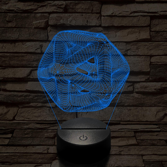 Nonfiguratív labda 7 színű 3D led lámpa