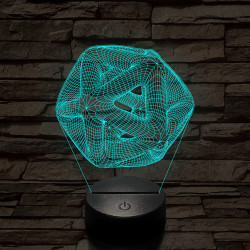 Nonfiguratív labda 7 színű 3D led lámpa