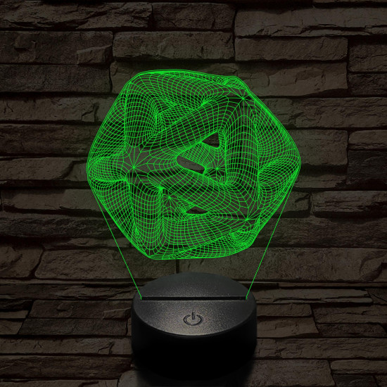 Nonfiguratív labda 7 színű 3D led lámpa