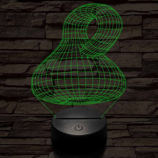 Végtelen edény 7 színű 3D led lámpa