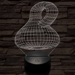Végtelen edény 7 színű 3D led lámpa