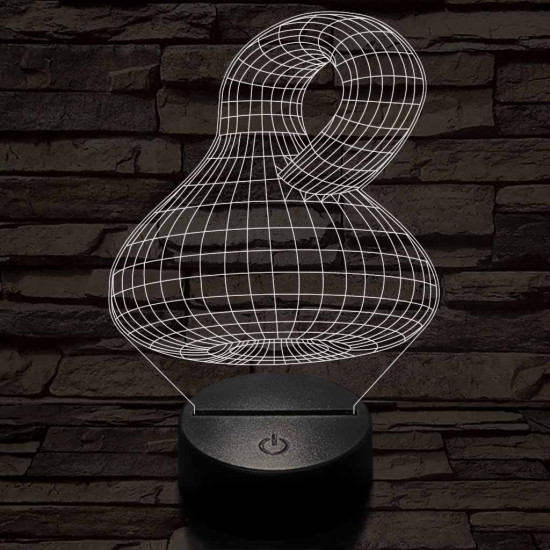 Végtelen edény 7 színű 3D led lámpa