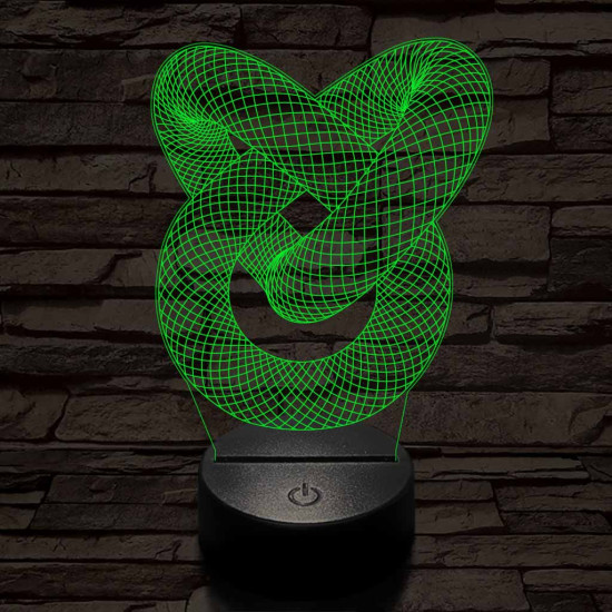 Végtelen hurok 7 színű 3D led lámpa