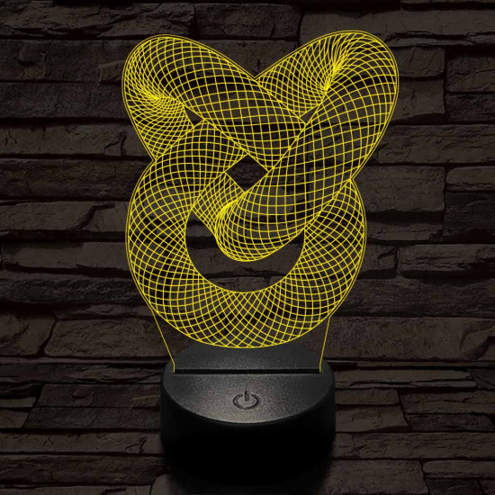 Végtelen hurok 7 színű 3D led lámpa