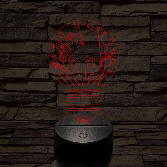 Villanykörte 7 színű 3D led lámpa