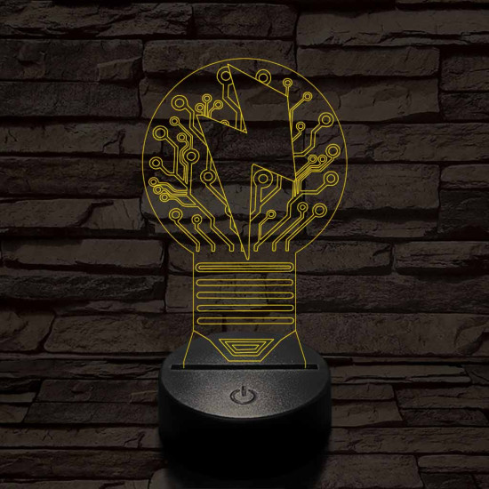 Villanykörte 7 színű 3D led lámpa