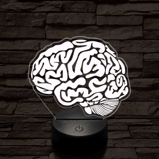Agy 7 színű 3D led lámpa