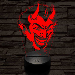 Ördög 7 színű 3D led lámpa