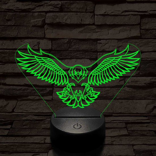 Sas lecsap 7 színű 3D led lámpa
