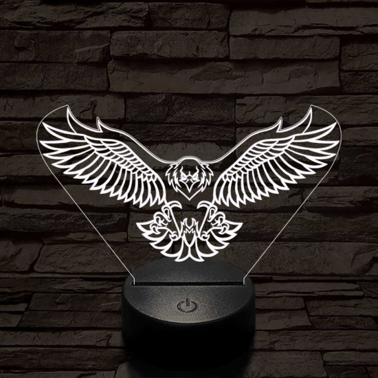 Sas lecsap 7 színű 3D led lámpa