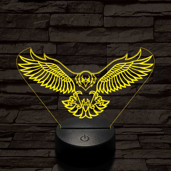 Sas lecsap 7 színű 3D led lámpa