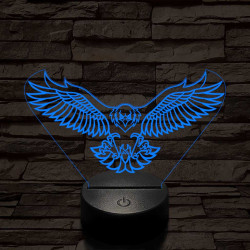 Sas lecsap 7 színű 3D led lámpa