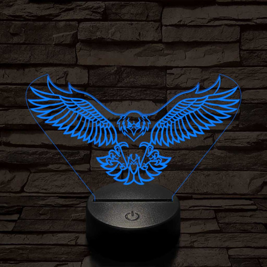 Sas lecsap 7 színű 3D led lámpa