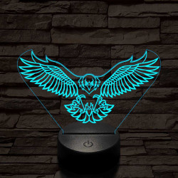 Sas lecsap 7 színű 3D led lámpa