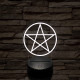 Pentagram 7 színű 3D led lámpa