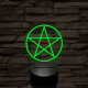 Pentagram 7 színű 3D led lámpa