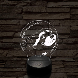 Pedro Pedro meme 7 színű 3D led lámpa