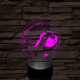 Pedro Pedro meme 7 színű 3D led lámpa