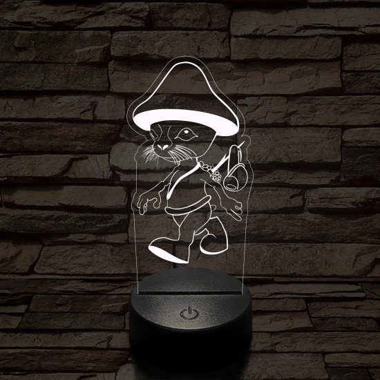 Smurf Cat meme 7 színű 3D led lámpa