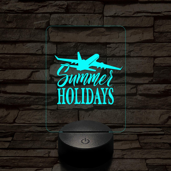 Szeretem a nyarat mintaválasztós 7 színű 3D led lámpa