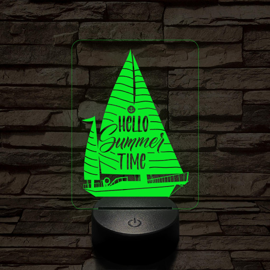 Szeretem a nyarat mintaválasztós 7 színű 3D led lámpa