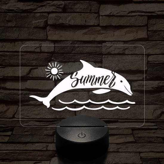 Szeretem a nyarat mintaválasztós 7 színű 3D led lámpa