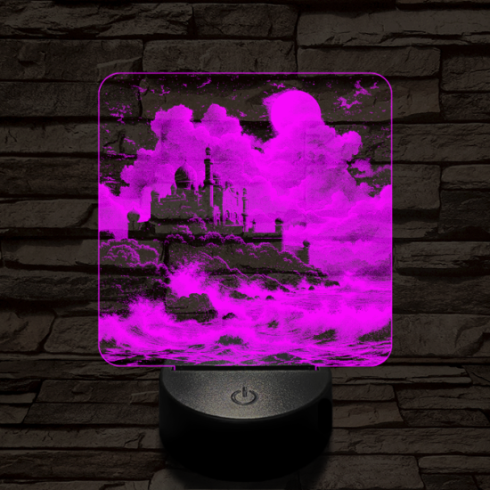 Indiai palota 7 színű valósághű 3D led lámpa