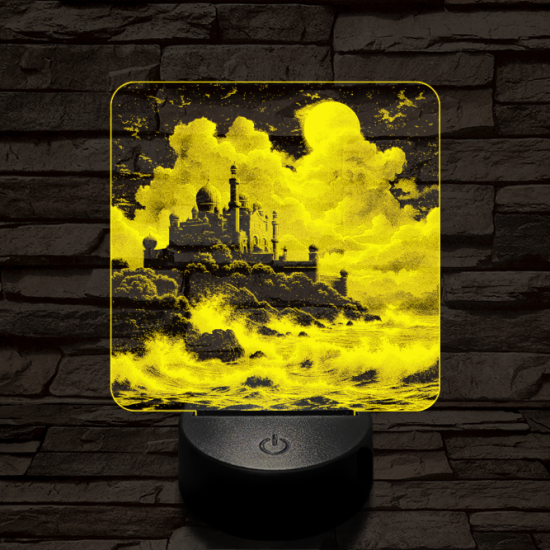 Indiai palota 7 színű valósághű 3D led lámpa