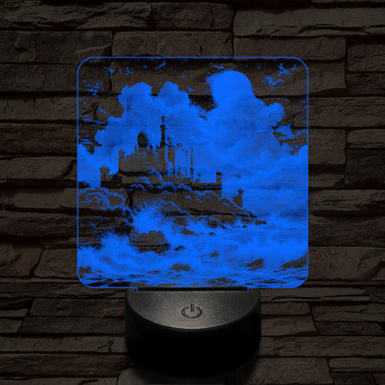 Indiai palota 7 színű valósághű 3D led lámpa