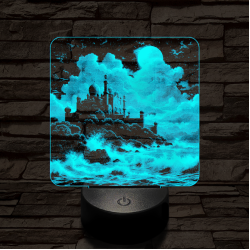 Indiai palota 7 színű valósághű 3D led lámpa