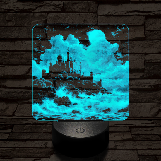 Indiai palota 7 színű valósághű 3D led lámpa