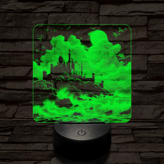 Indiai palota 7 színű valósághű 3D led lámpa