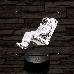 Űrbéli kényelem 7 színű valósághű 3D led lámpa