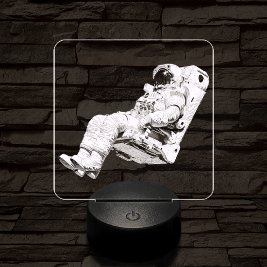 Űrbéli kényelem 7 színű valósághű 3D led lámpa