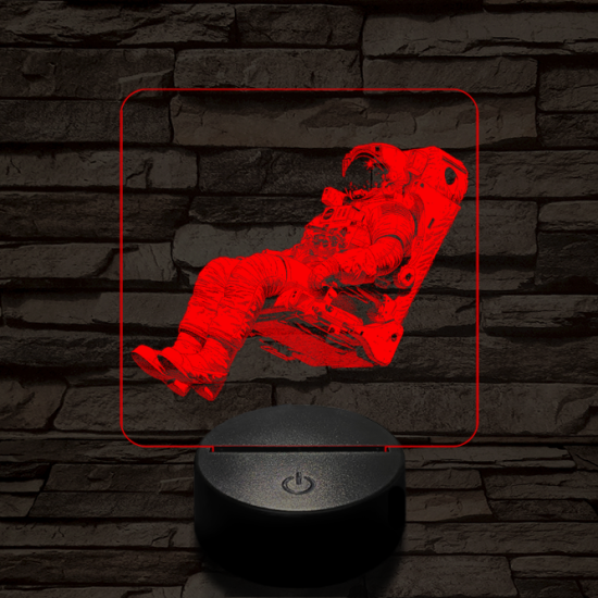 Űrbéli kényelem 7 színű valósághű 3D led lámpa