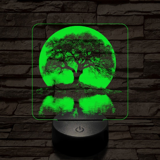 Holdfény fa 7 színű valósághű 3D led lámpa