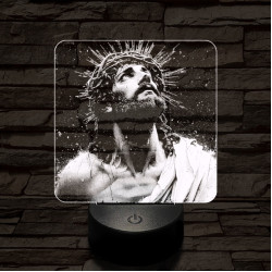 Jézus áhitat 7 színű valósághű 3D led lámpa