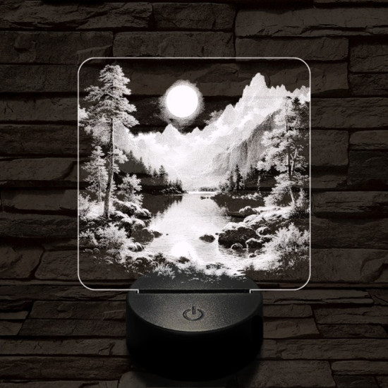 Nyugalom völgy 7 színű valósághű 3D led lámpa