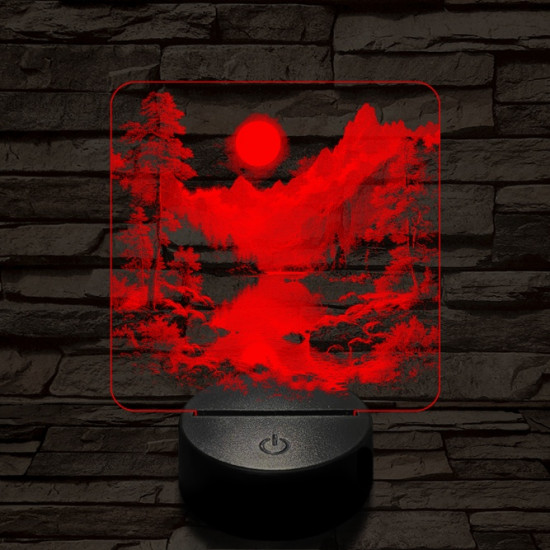 Nyugalom völgy 7 színű valósághű 3D led lámpa