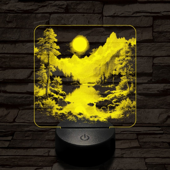 Nyugalom völgy 7 színű valósághű 3D led lámpa