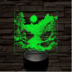 Nyugalom völgy 7 színű valósághű 3D led lámpa