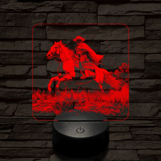 Éjjeli vágta 7 színű valósághű 3D led lámpa