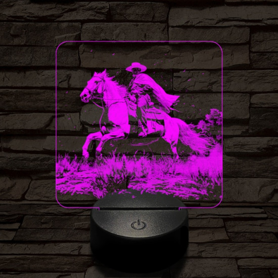 Éjjeli vágta 7 színű valósághű 3D led lámpa