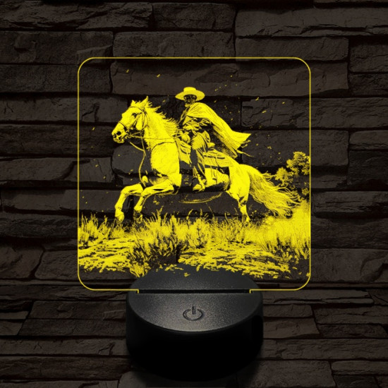 Éjjeli vágta 7 színű valósághű 3D led lámpa